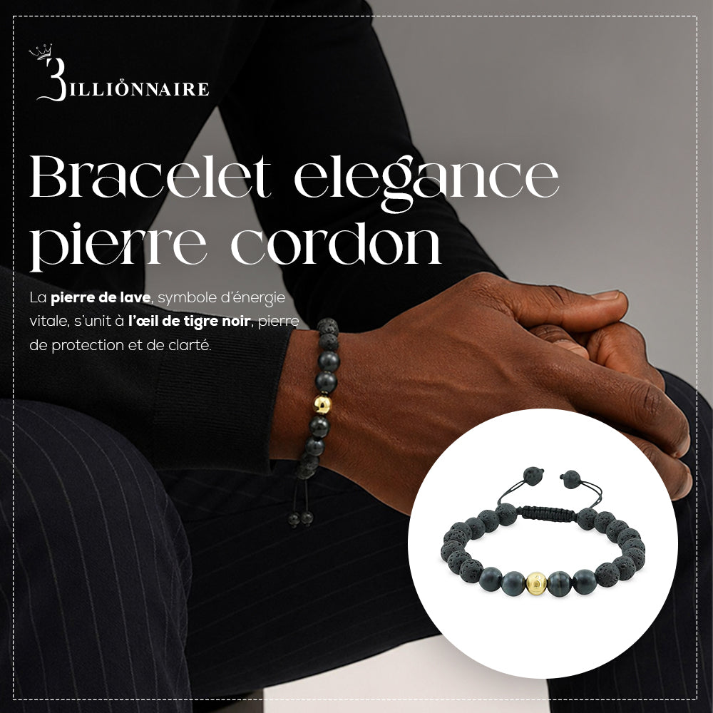 Bracelet elegance pierre cordon