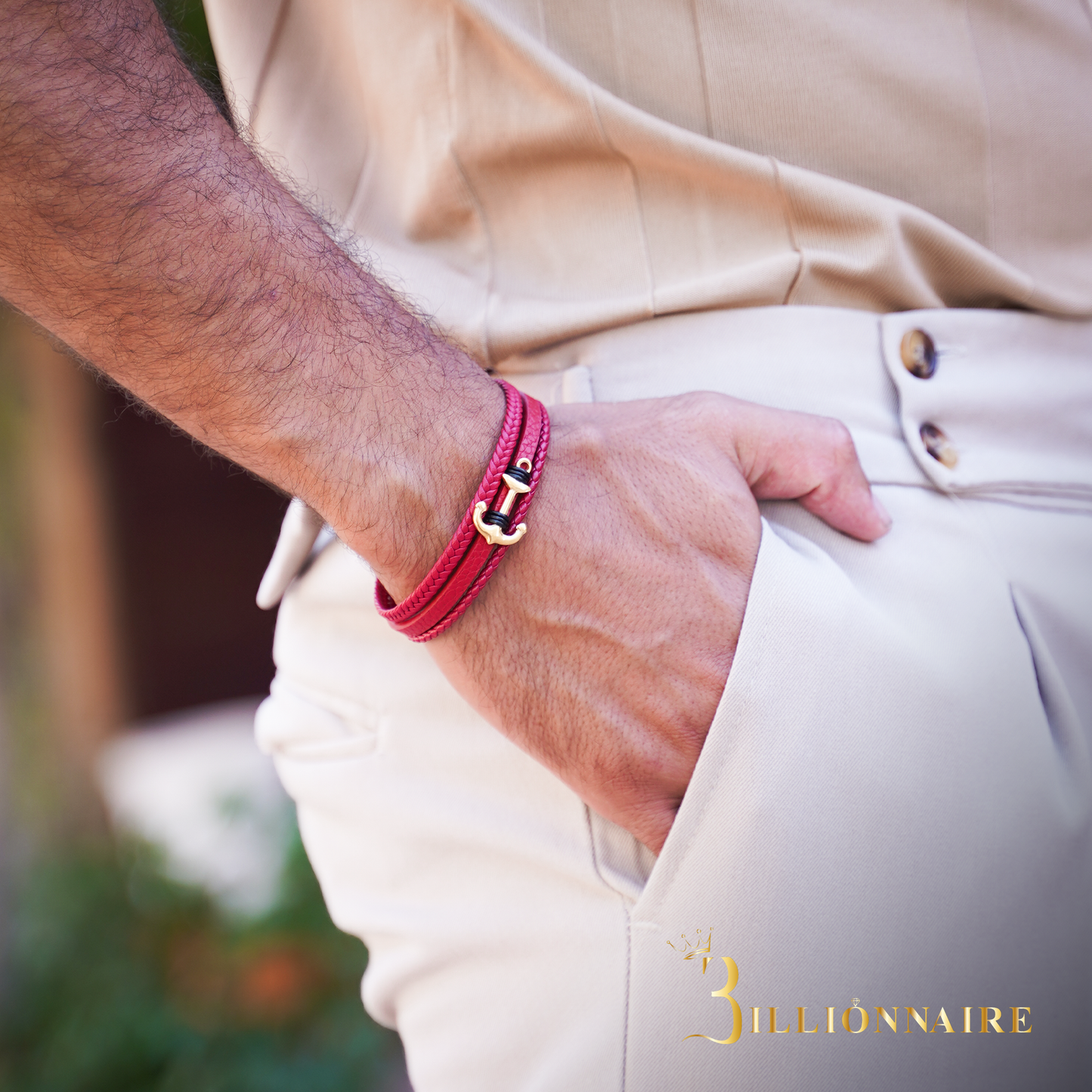 Bracelet Marine Rouge Doré