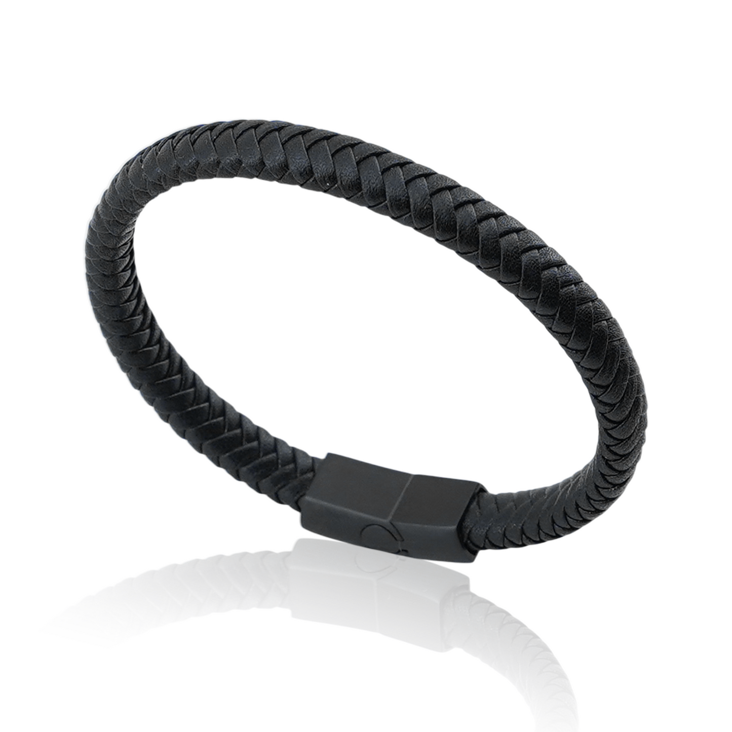 Bracelet Tressé Noir Élite