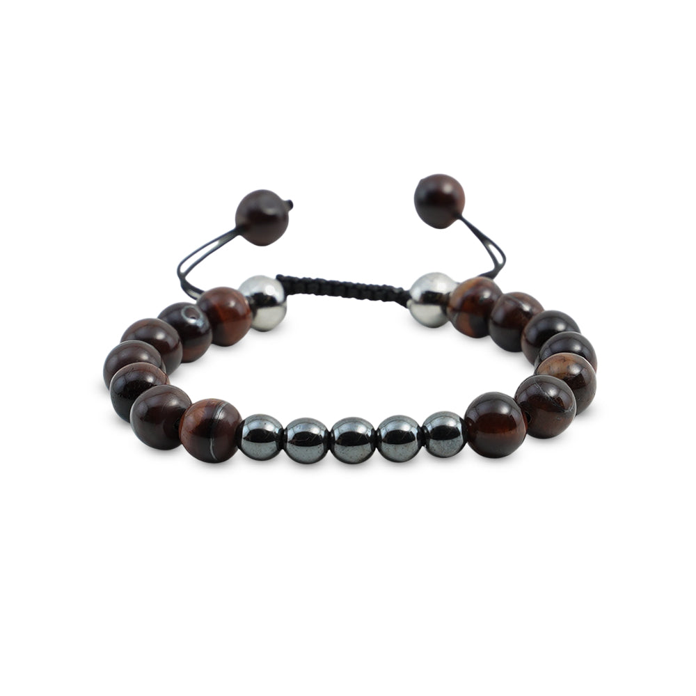 Bracelet Coon en pierre taureau et d’Hématite