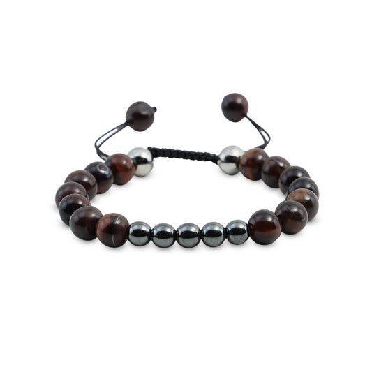 Bracelet Coon en pierre taureau et d’Hématite