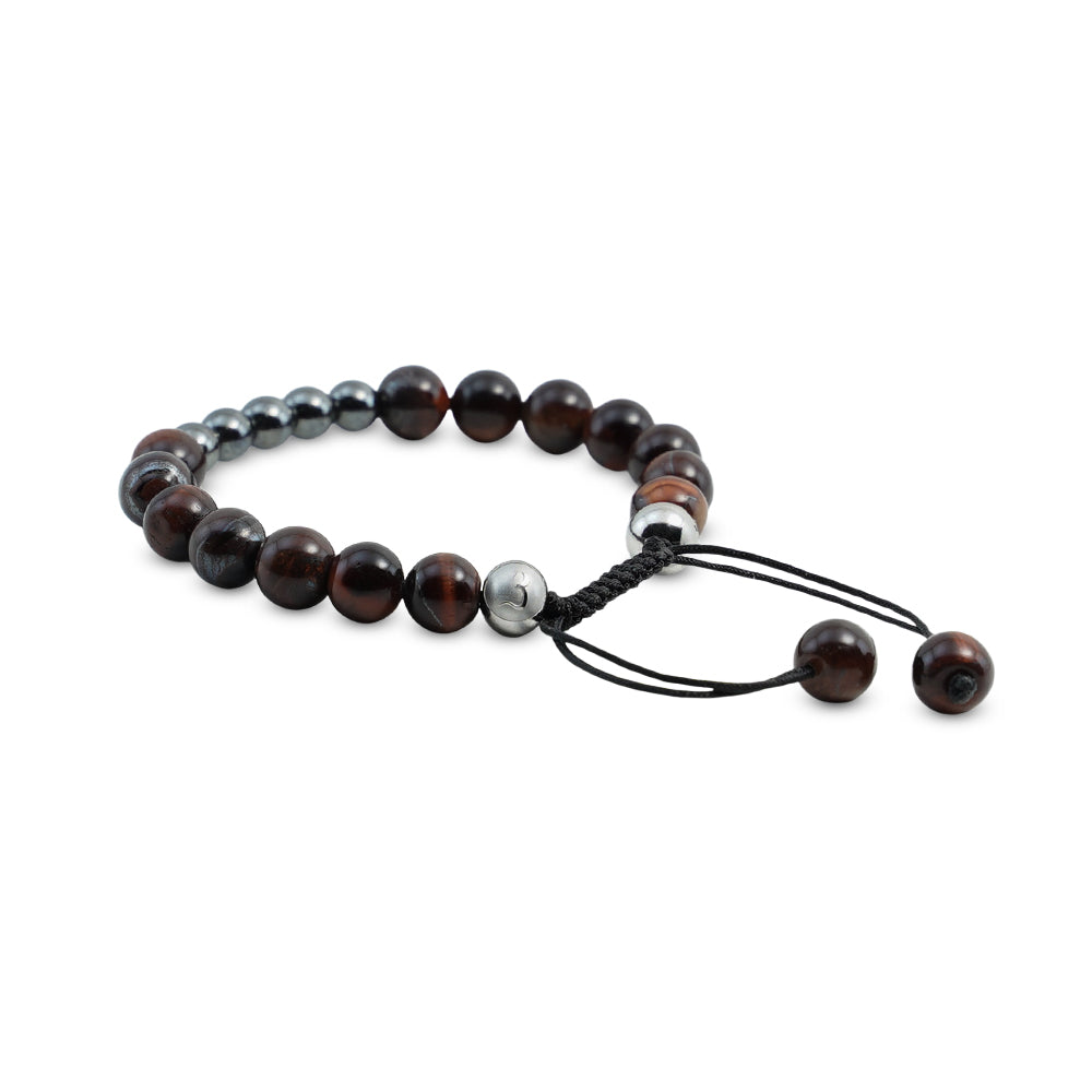 Bracelet Coon en pierre taureau et d’Hématite