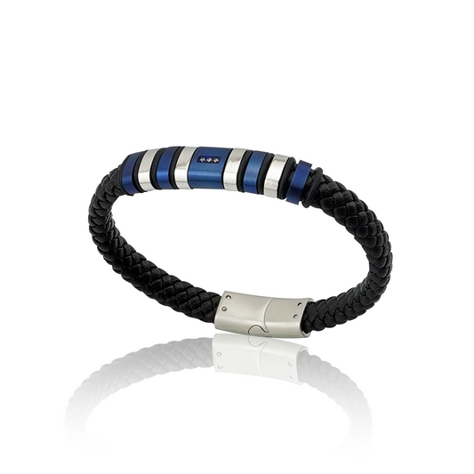 Bracelet Bleu Triple Gemme