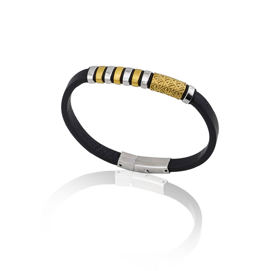 Bracelet Cuir Noir Prestige