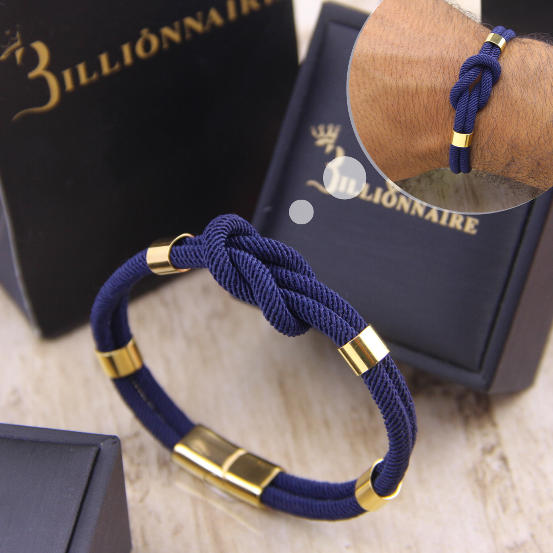 Bracelet Cordon Navy Accessoire Doré