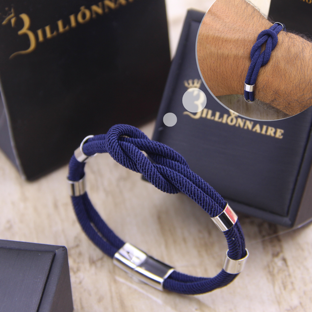 Bracelet Cordon Navy accessoire argenté