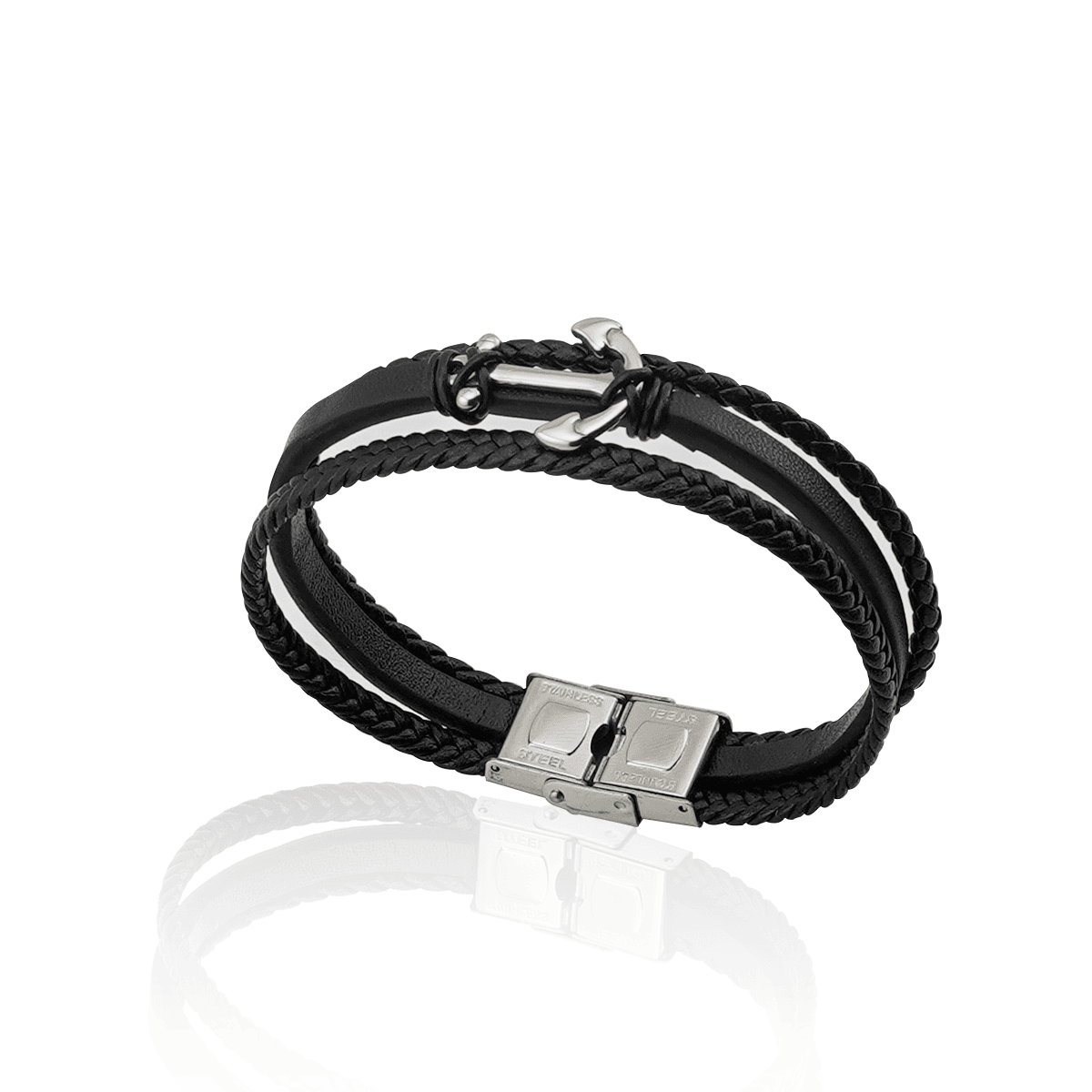 Bracelet Marine Noir-Silver