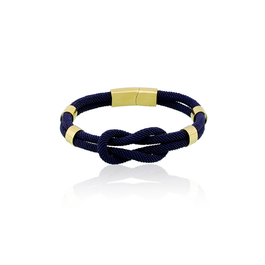 Bracelet Cordon Navy Accessoire Doré