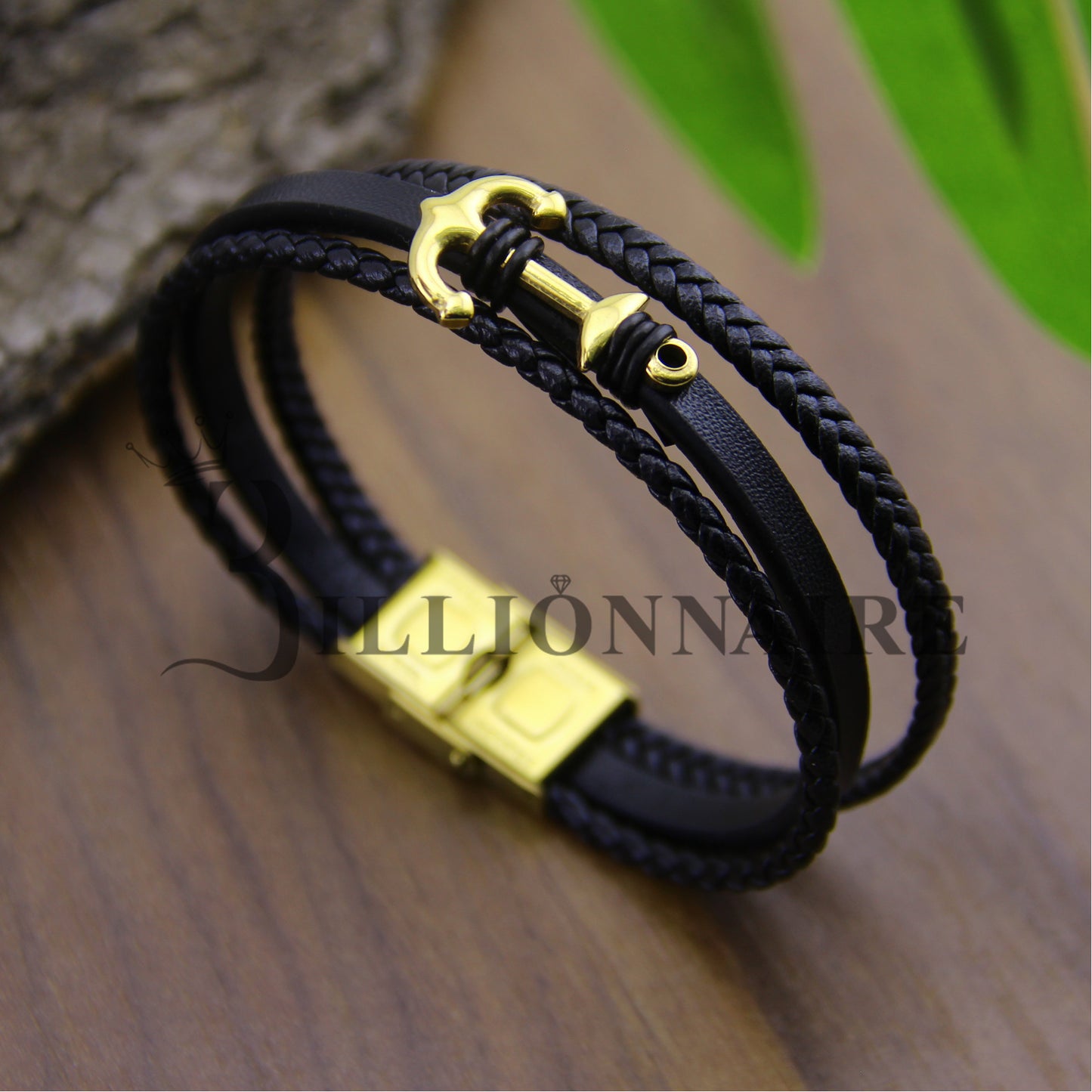 Bracelet Marine Noir-Gold