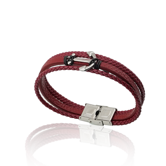 Bracelet Marine Rouge Argenté