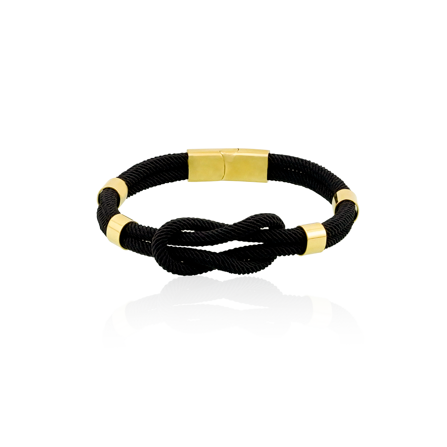 Bracelet Cordon Noir accessoireDoré