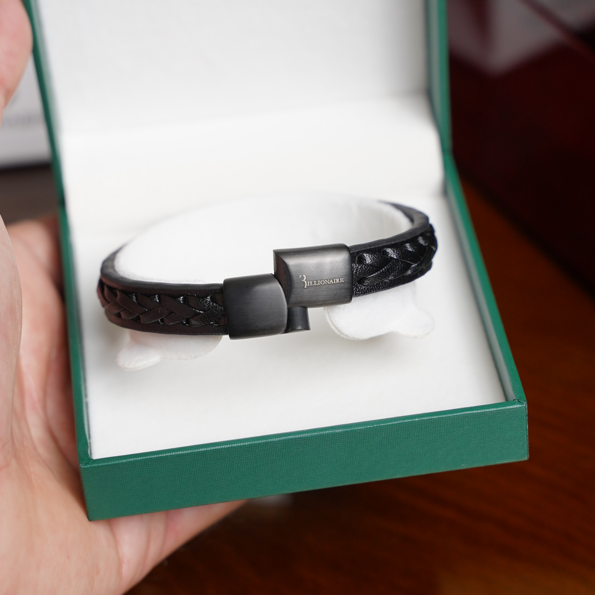 Bracelet Élite Noir – Tressage Signature