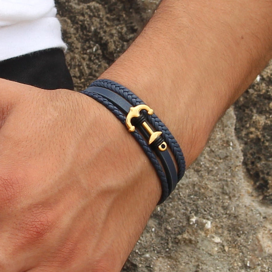 Bracelet Marine Navy-Gold